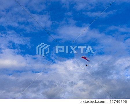 The Paragliders with engine with blue sky 53749896