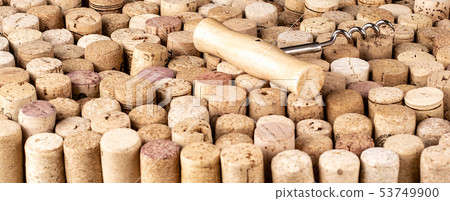 The Corkscrew and wine cork as background The Corkscrew and wine cork as background 53749900