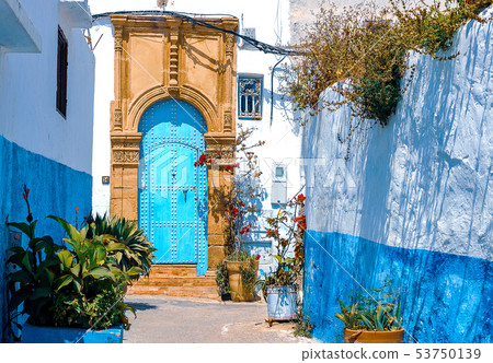 Blue and White Street in the Kasbah of the Udayas Blue and White Street in the Kasbah of the Udayas 53750139