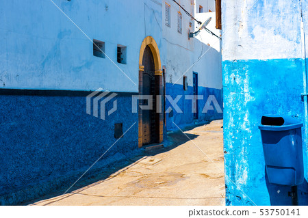 Blue and White Street in the Kasbah of the Udayas 53750141