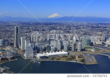 橫濱港和富士山/港未來 53750741
