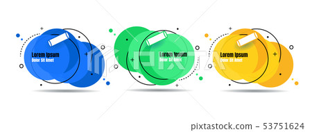 Set abstract colorful liquid geometric for banner Set abstract colorful liquid geometric for banner 53751624