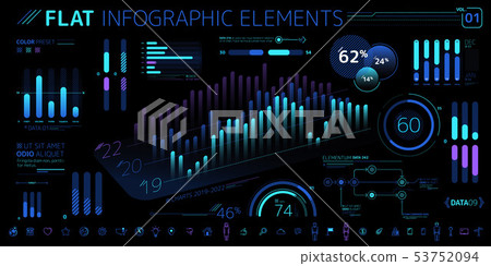 Corporate Infographic Vector Elements Collection 53752094