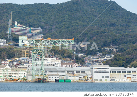 Nagasaki Bay_Giant cantilever crane Nagasaki Bay_Giant cantilever crane 53753374