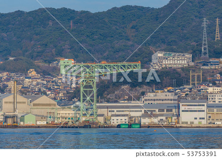 Nagasaki Bay_Giant cantilever crane Nagasaki Bay_Giant cantilever crane 53753391