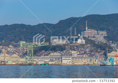 Nagasaki Bay_Giant cantilever crane Nagasaki Bay_Giant cantilever crane 53753392