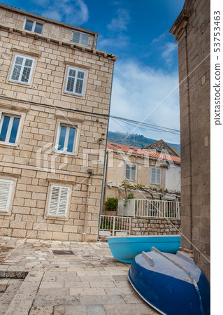 Boats on the street at Dubrovnik West Pier Boats on the street at Dubrovnik West Pier 53753463