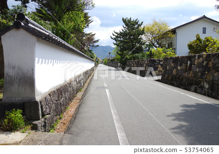 茨城島町町武士住宅的建築和道路 茨城島町町武士住宅的建築和道路 53754065