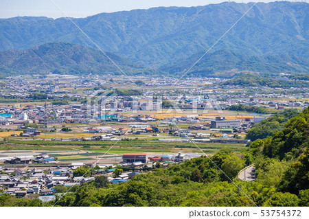 Rural landscape and residential area (Sanpo city, Kagawa prefecture) Rural landscape and residential area (Sanpo city, Kagawa prefecture) 53754372