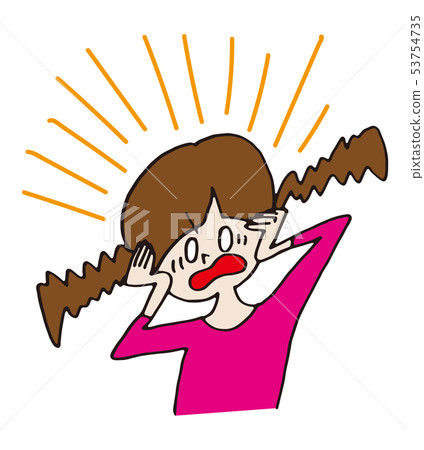 驚訝的雙尾女人 驚訝的雙尾女人 53754735