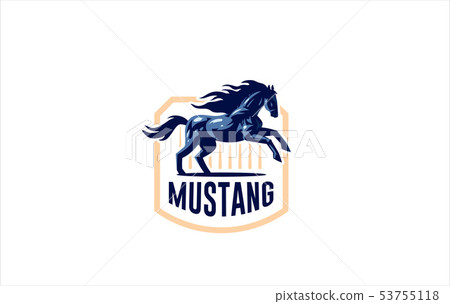 Horse image in classic minimal style.  53755118