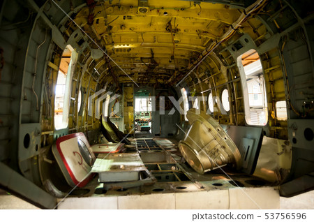 Mi-8 helicopter during maintencance and repair Mi-8 helicopter during maintencance and repair 53756596