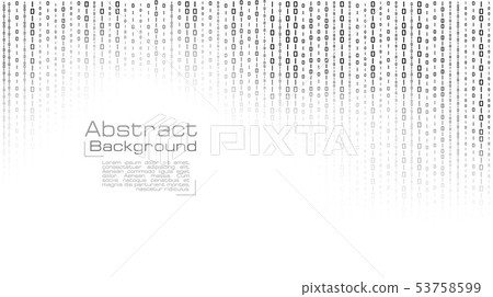 Vector streaming binary code on white background. - Stock Illustration ...