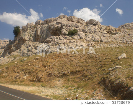 Mountain on a sunny day in croatia. Mountain on a sunny day in croatia. 53758679
