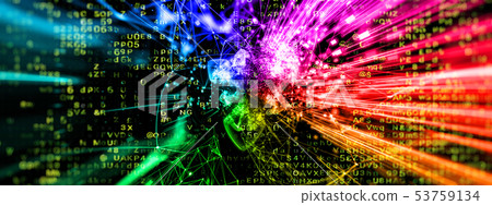 抽象的光箭頭 53759134