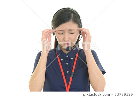 An operator complaining of headache An operator complaining of headache 53759159
