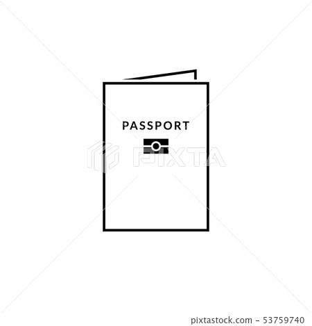 Biometric passport icon. State citizen id sign. Biometric passport icon. State citizen id sign. 53759740