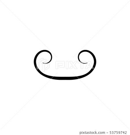 Retro style mens fake mustache black icon. Retro style mens fake mustache black icon. 53759742