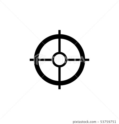 Sniper crosshairs bold icon. Simple gun scope Sniper crosshairs bold icon. Simple gun scope 53759751