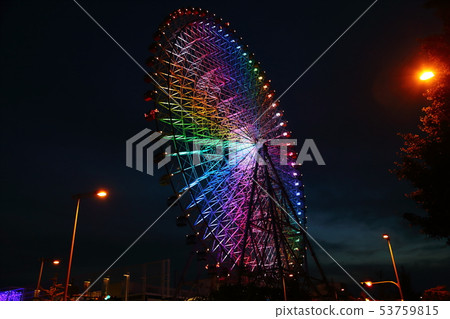 Tempozan Ferris Wheel Tempozan Harbor Village Stock Photo