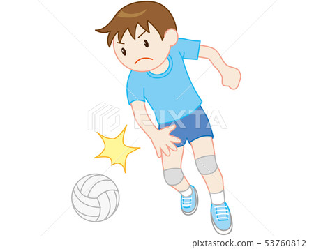 Volleyball Men's Attack - Stock Illustration [53760812] - PIXTA