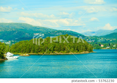 Tourism and travel. Landscape and fjord in Norway. 53762230