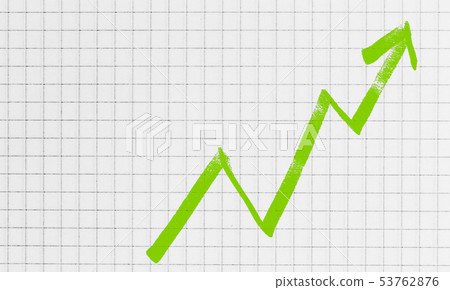 Chart on checkered writing pad concept Chart on checkered writing pad concept 53762876