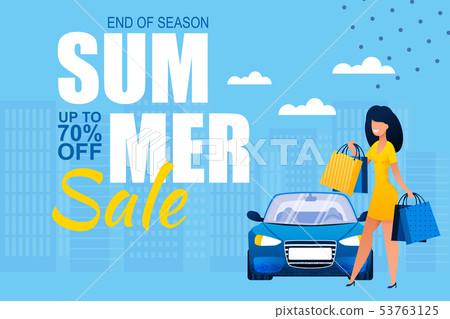 Summer Sale at End of Season Advertising Banner Summer Sale at End of Season Advertising Banner 53763125