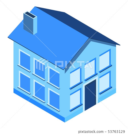 Isometric house on a white background. Private property. 53763129