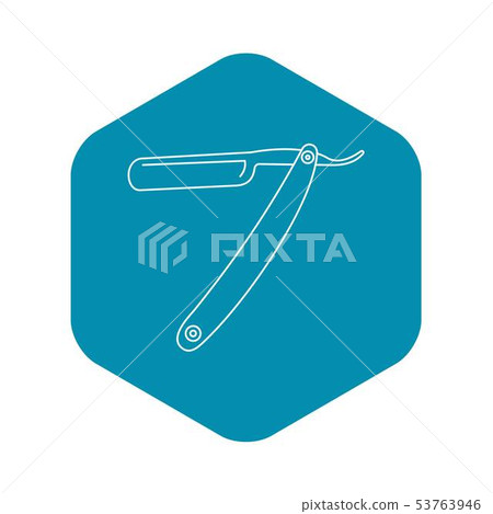 Razor blade icon, outline style 53763946