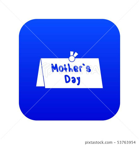 Mother Day postcard icon digital blue 53763954