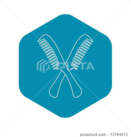 Combs icon, outline style 53764072