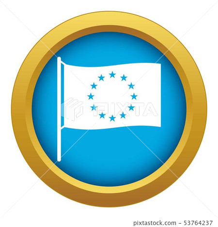 European flag icon blue vector isolated European flag icon blue vector isolated 53764237