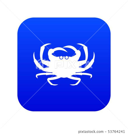 Crab icon digital blue 53764241