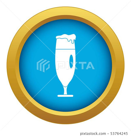 Beer glass icon blue vector isolated Beer glass icon blue vector isolated 53764245