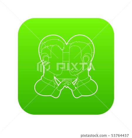 Gay couple icon, outline style Gay couple icon, outline style 53764437