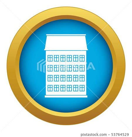Town house icon blue vector isolated Town house icon blue vector isolated 53764529