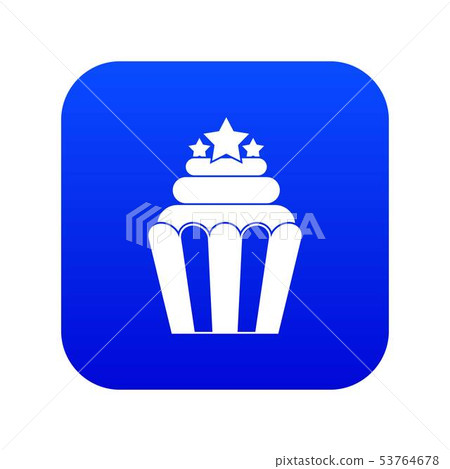Popcorn icon digital blue Popcorn icon digital blue 53764678