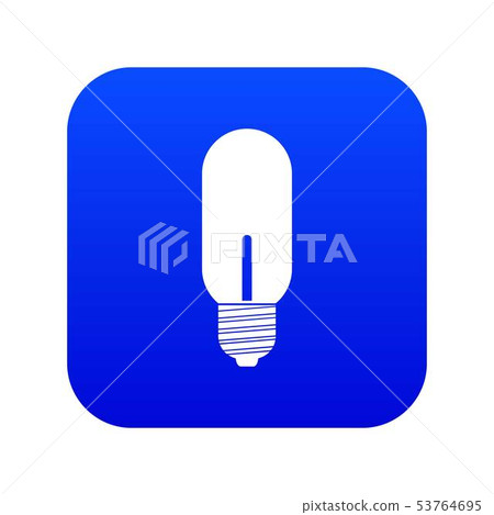 Light bulb icon digital blue Light bulb icon digital blue 53764695