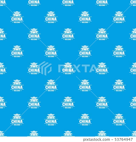 China capital pattern vector seamless blue China capital pattern vector seamless blue 53764947