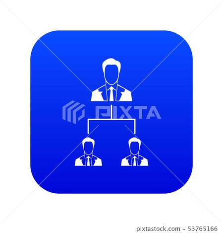 Company structure icon digital blue Company structure icon digital blue 53765166