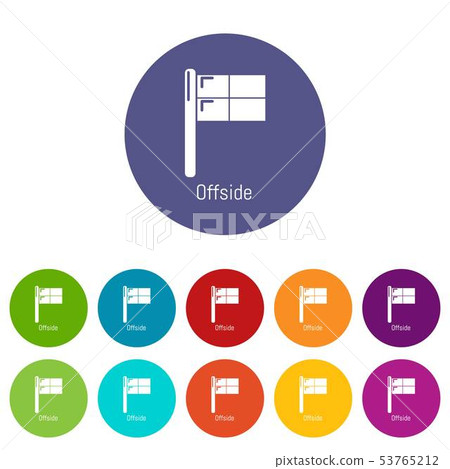 Offside icons set vector color - Stock Illustration [53765212] - PIXTA