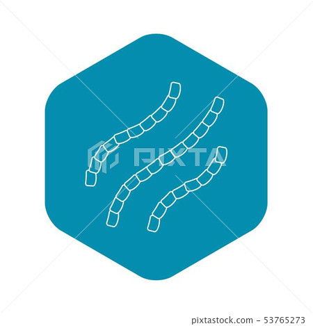 Escherichia coli icon, outline style 53765273