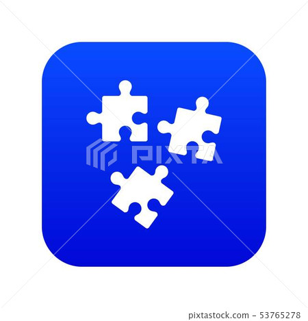 Puzzle icon digital blue Puzzle icon digital blue 53765278