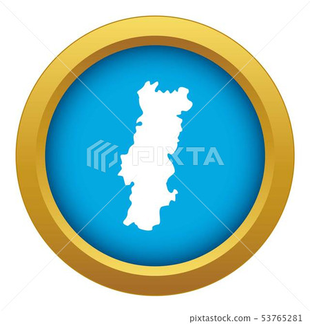 Portugal map icon blue vector isolated Portugal map icon blue vector isolated 53765281