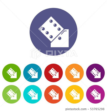 Dice icons set vector color Dice icons set vector color 53765298