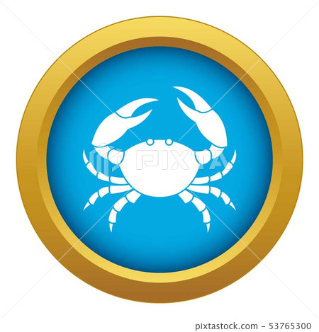 Crab icon blue vector isolated 53765300