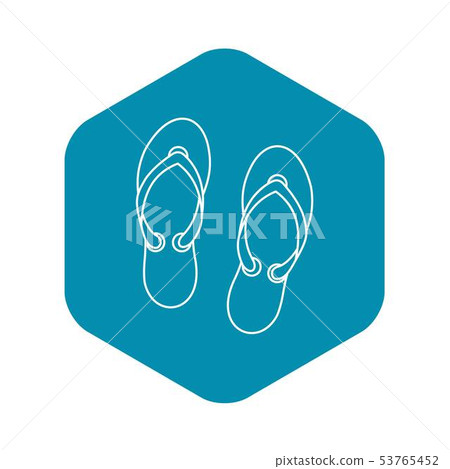 Flip flop sandals icon, outline style 53765452