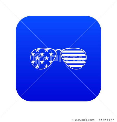 American glasses icon digital blue American glasses icon digital blue 53765477