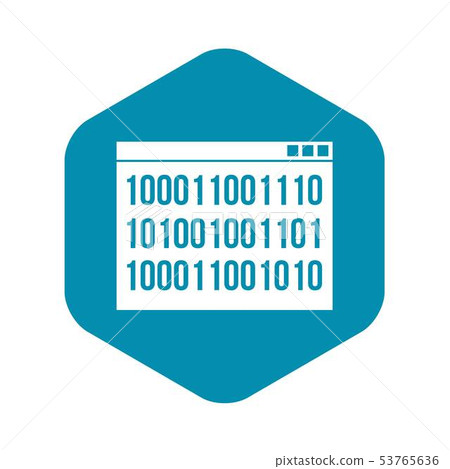 Binary code icon, simple style Binary code icon, simple style 53765636